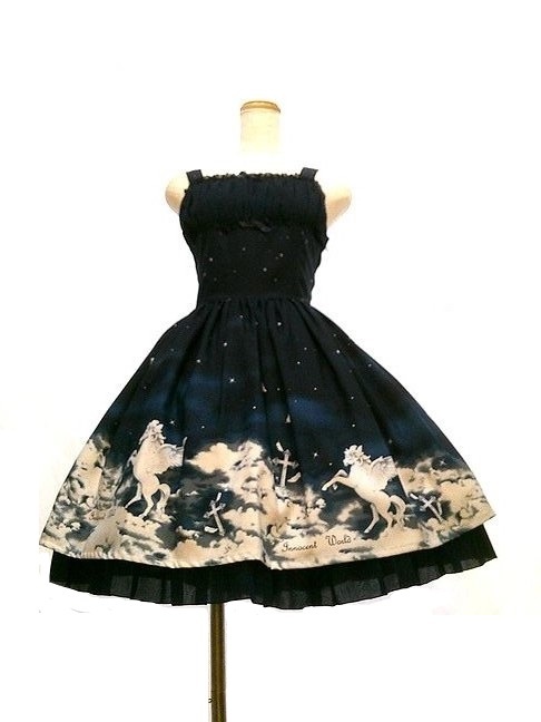 Preview of Early Innocent World Miracle Night Sky Bustle Jumper Skirt (2015) Innocent World Classical Lolita