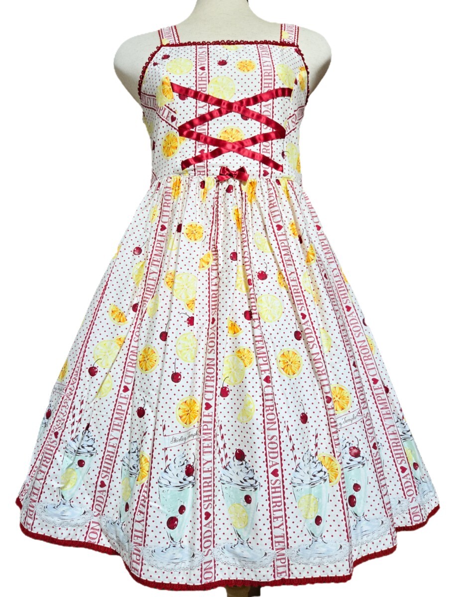 Preview of 美品 シャーリーテンプル シトロンソーダノースリーブワンピース 160cm 赤 レッド ロリータ エミリーテンプルキュート,AngelicPretty,BABY