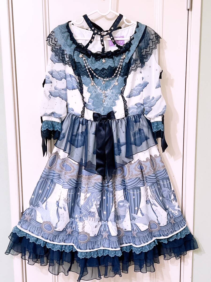 Preview of ★Angelic Pretty Horoscope Carnivalワンピース★カーニバル ポニー 夜空 星座 メリーゴーランド ドレス シフォン