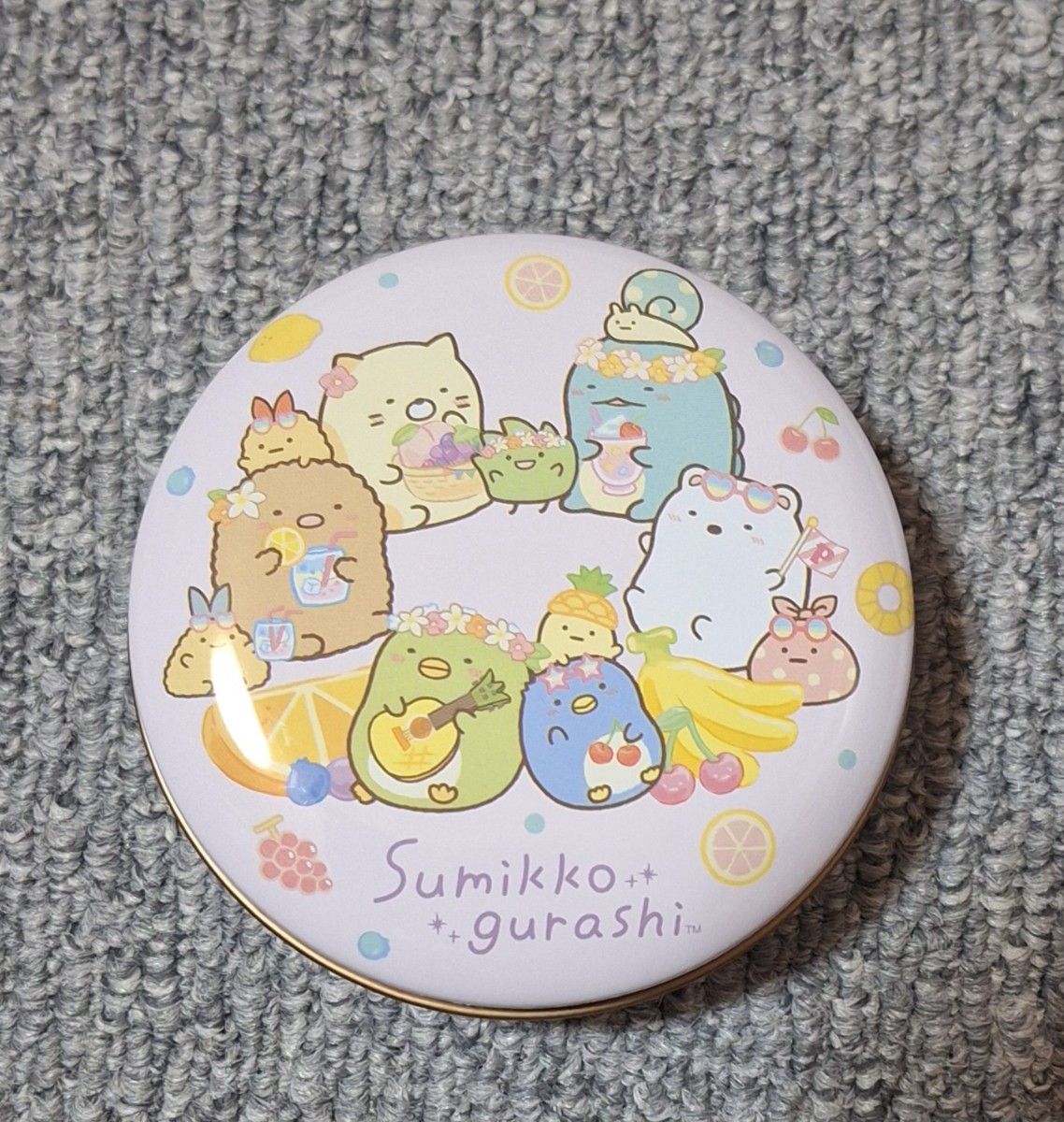 すみっコぐらし Sumikko Gurashi 缶 小物入れ フルーツ柄