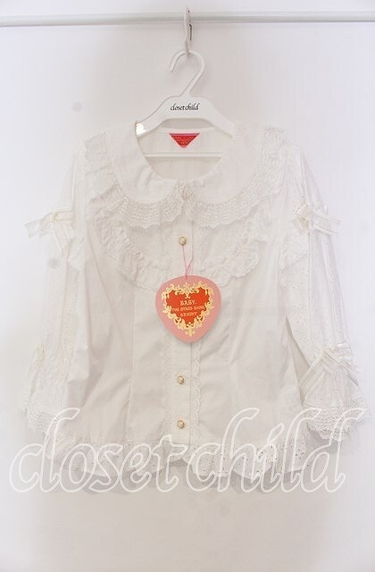 Preview of BABY, THE STARS SHINE BRIGHT / Lacy Floral Blouse White O-25-11-15-037-BA-BL-OW-OS