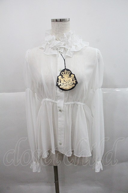 Preview of ALICE and the PIRATES / Babydoll Chiffon Blouse White I-25-12-22-013-PA-BL-SA-ZI