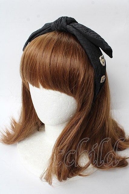 Preview of 【SALE】LOLITA / モチーフ付きカチューシャ 黒 Y-25-10-03-054-LO-AC-SZ-ZT488-F002