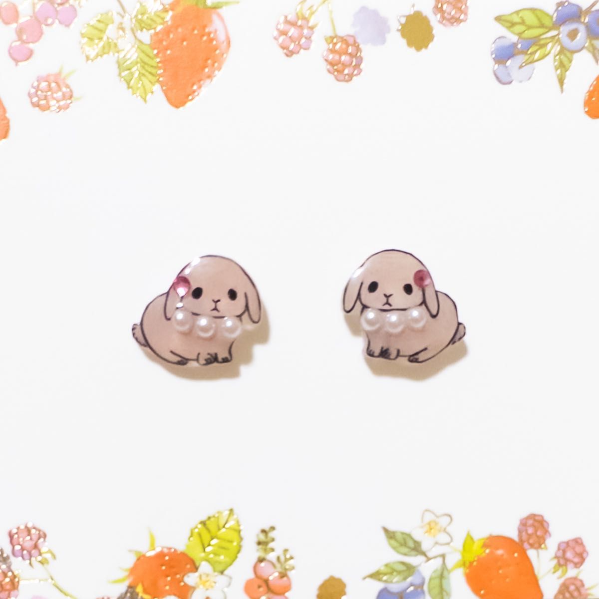 Small earring series: Lop-eared earrings / Non-pierced earrings (resin clip-on earrings)