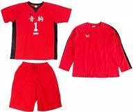 Used clothing and accessories Kuroo Tetsuro loungewear (3-piece set) Red Men's M size Haikyu!!×Shimamura Online