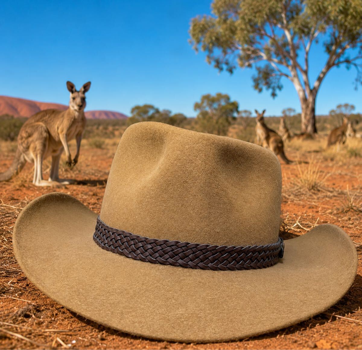 Felt hat Cowboy Hats Ten-gallon hat, brown, Australian Aussie hat Hats hat