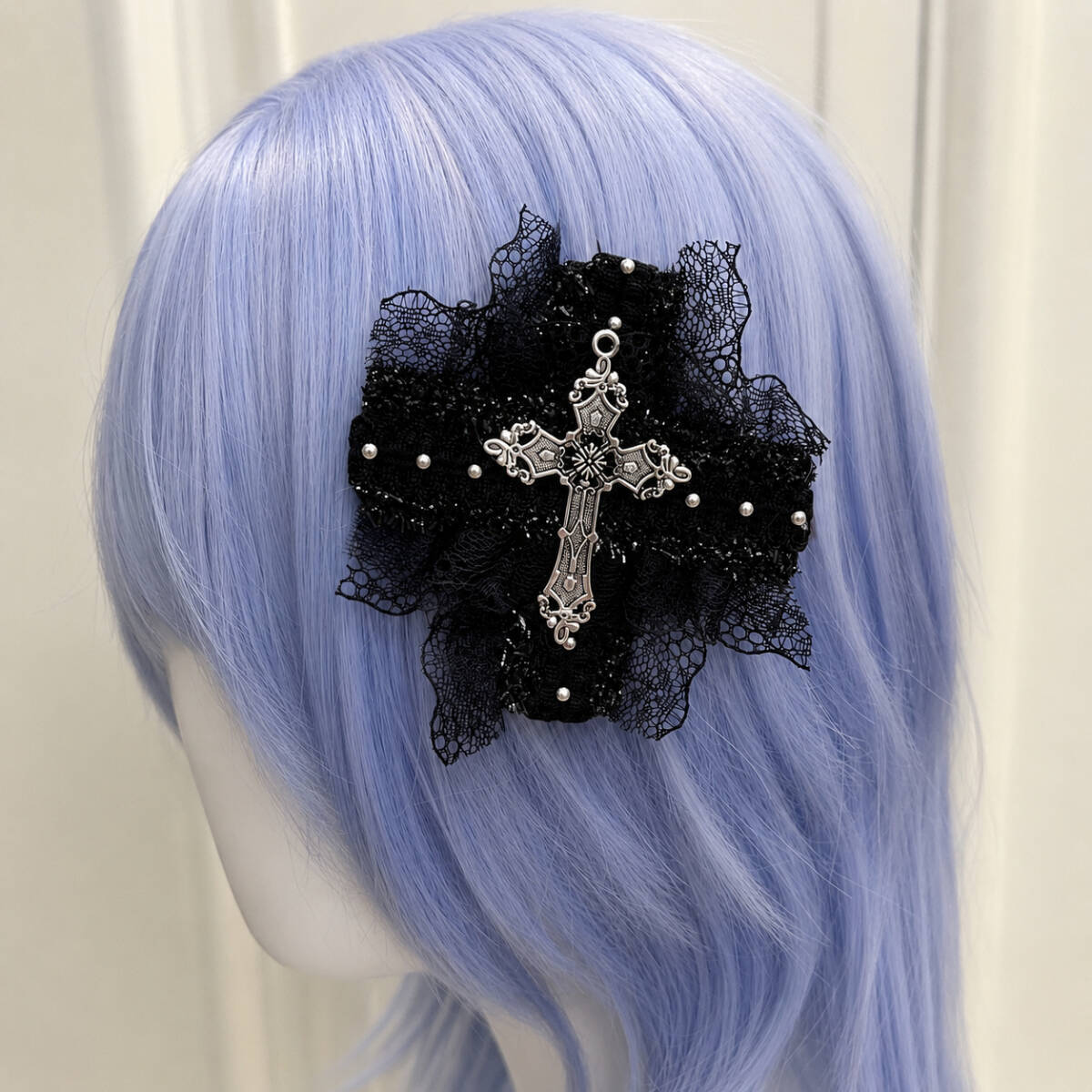Preview of 送料無料！ クロス ピン ヘアアクセサリー ゴス ヘッドドレス ロリータ ロック パンク ゴスロリ ネオスマ