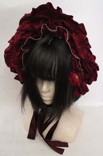 Preview of metamorphose / Dim lightハーフボンネット ワイン O-26-05-17-018-ME-AC-IG-ZT487