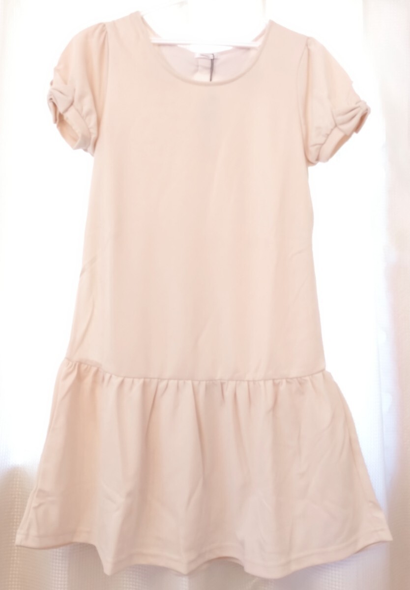 Preview of Yumetenbo Ribbon Puff Sleeve Stretch Dress Lolita Girly