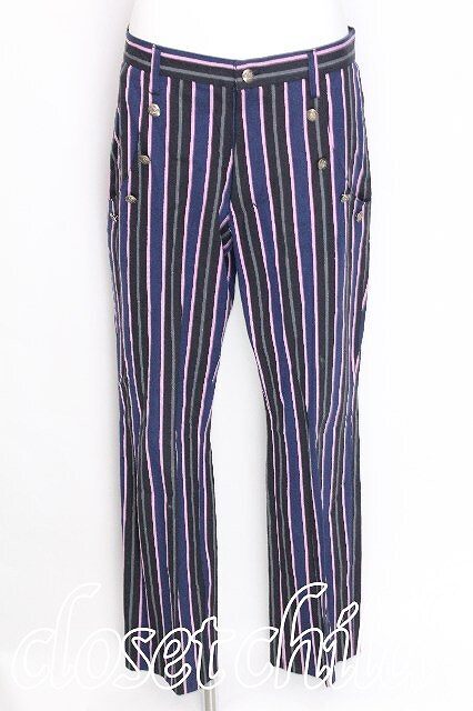 Preview of ALICE and the PIRATES / ヘラルディックレジメンタルパンツ MEN'S 紺 S-26-07-19-045-PA-PA-SZ-ZS