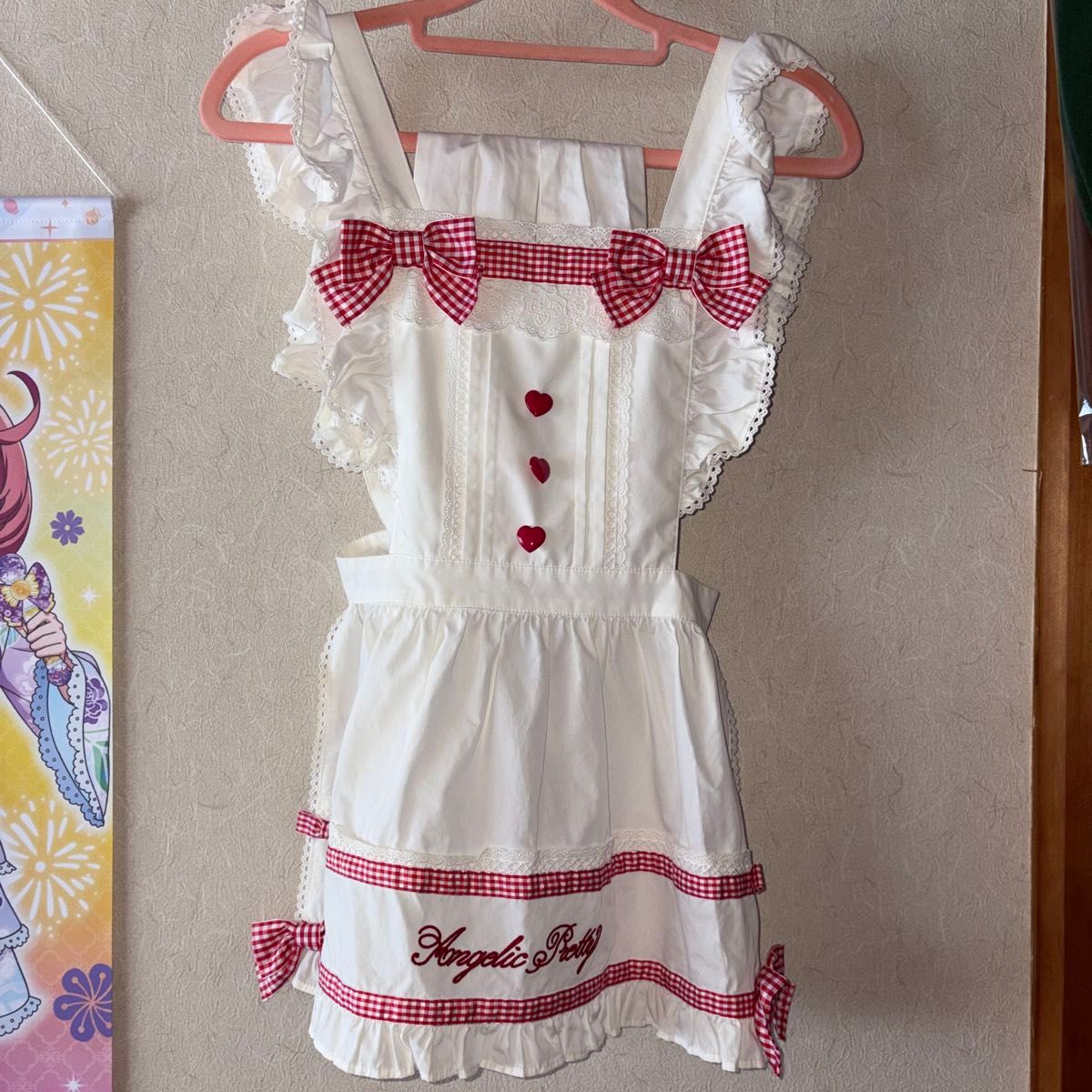 Preview of Angelic Pretty Fancy Ribbonエプロン（白×赤）