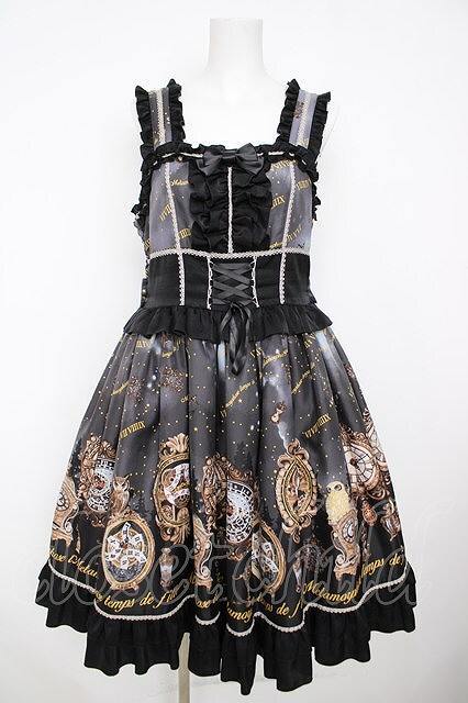 Preview of metamorphose / Clock Forest Night Frill Jumper Skirt 1 Black Y-26-08-09-061-ME-OP-SZ-ZY