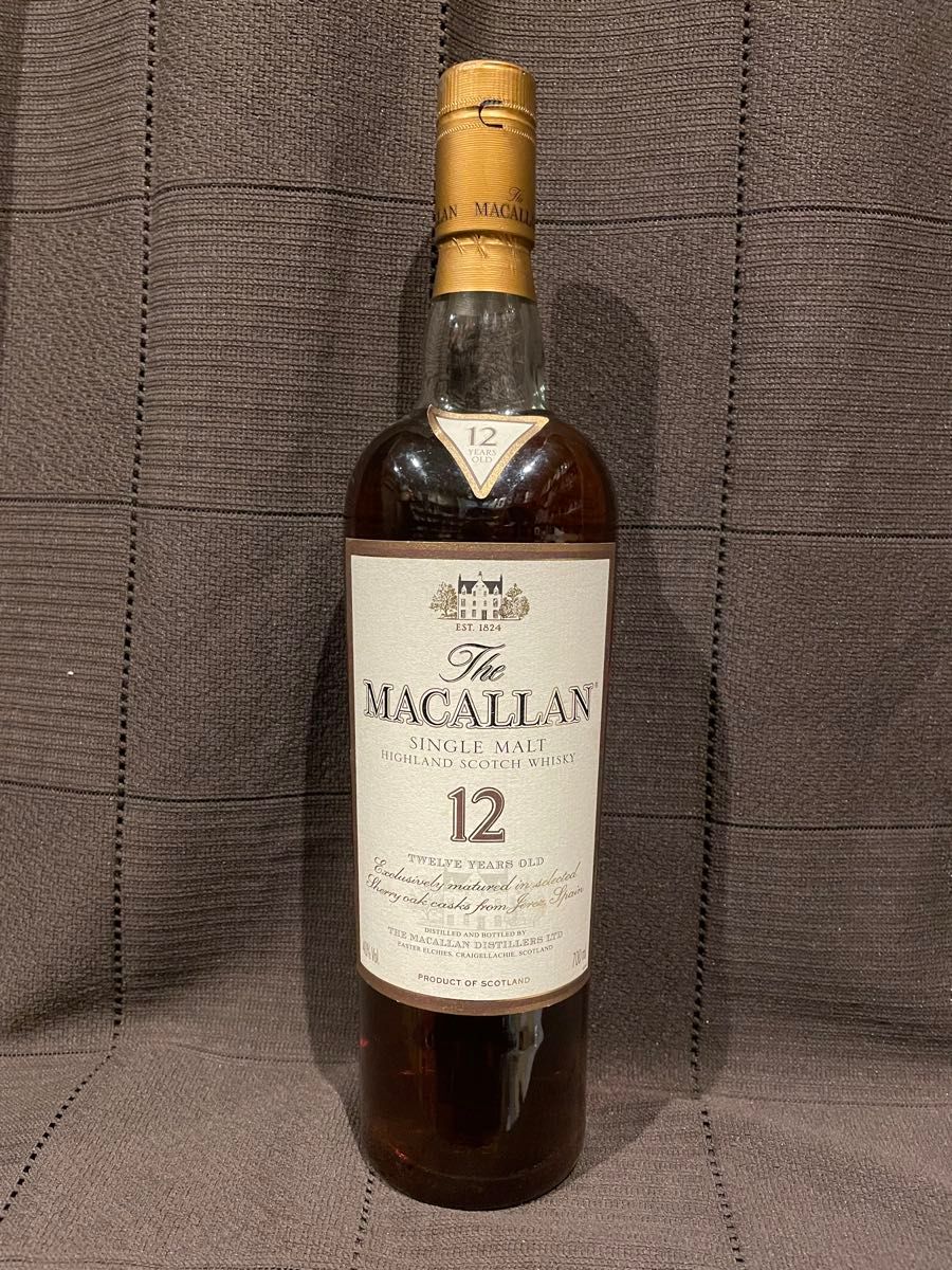 ボウモア12年 旧ボトル カモメラベル 40% 700ml BOWMORE 缶付き 貴重