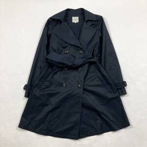 KUMIKYOKU Suite Trench Coats Long coat Outerwear Double-breasted women's clothing Belts Navy, size 2, for women.