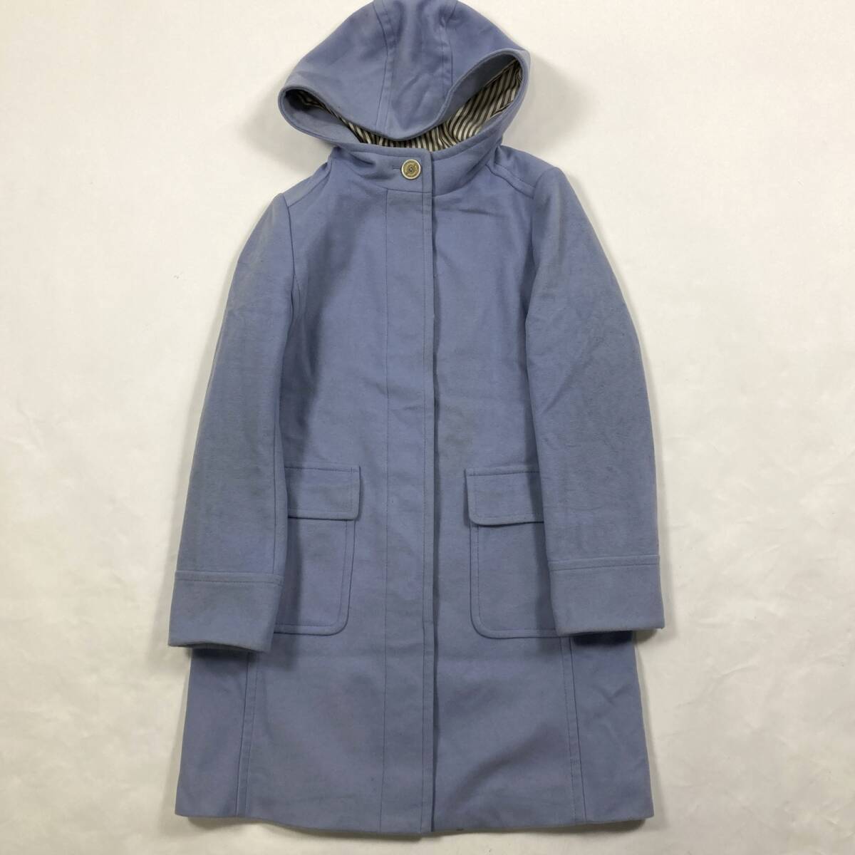 MACKINTOSH Philosophy Women's Hooded Wool Hooded Coat, Light Blue, Size 38 (Women's)