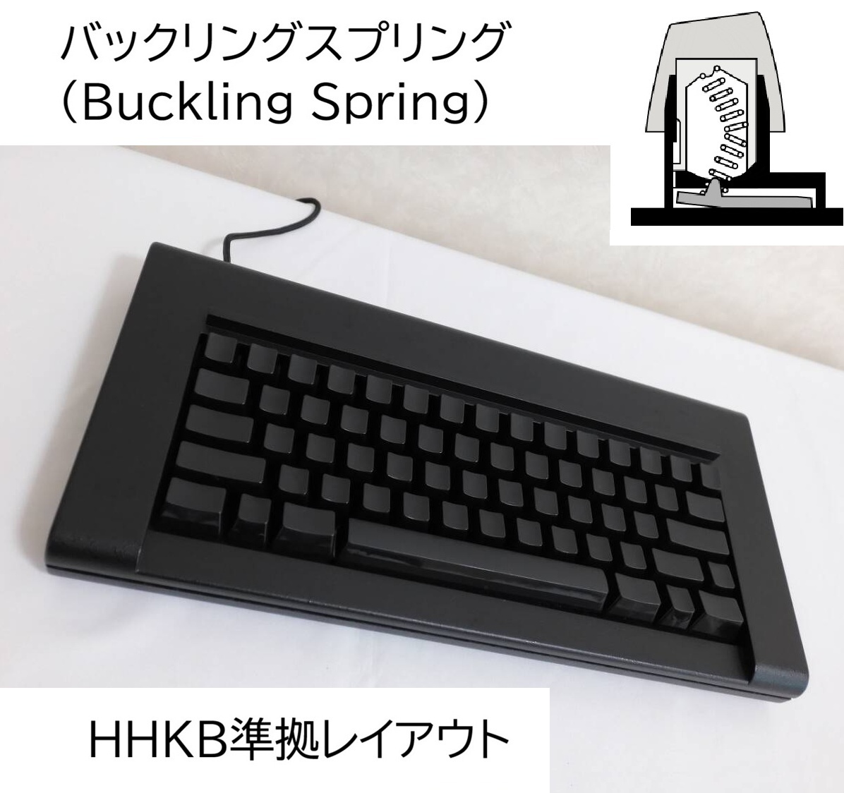 [Excellent Condition] Model F Keyboards F62 Kishsaver Backling Spring/HHKB Compliant Layout/Blank Keycaps/IBM F Keyboard/QMK/Vial