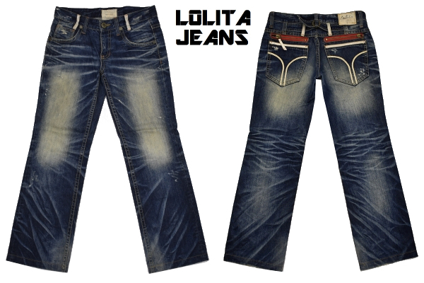 Preview of K-5538★美品★LOLITA JEANS ロリータジーンズ★色落ち抜群 鬼ひげ縦落ち蜂の巣 ヴィンテージ加工濃紺デニム ブーツカット シンチバック 31