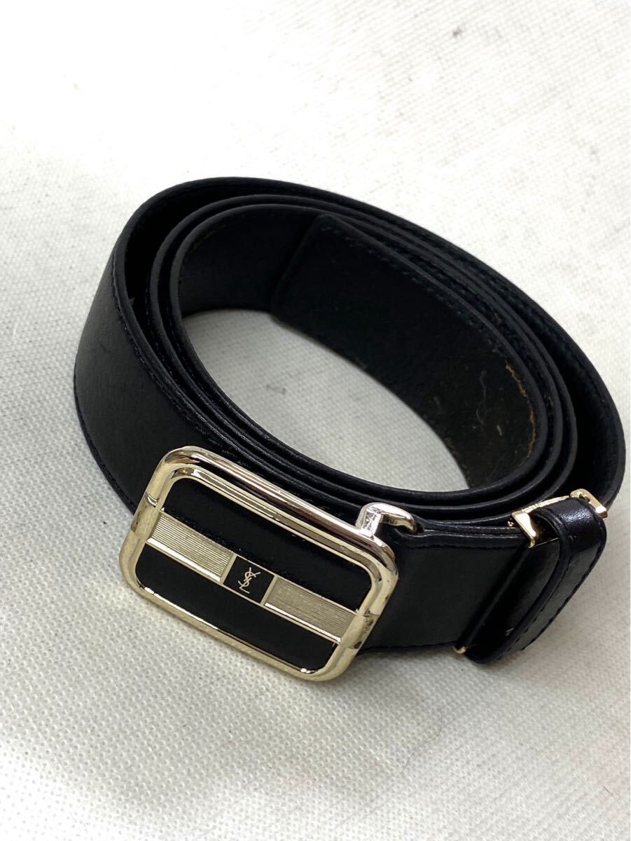 Eve Yves Saint Laurent Yves Saint Laurent Leather Belts Men's Clothing Accessories Black hm091730