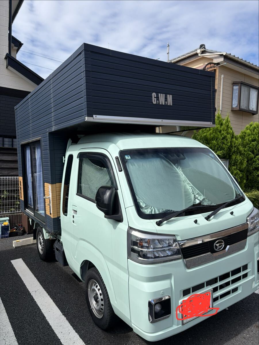 [Camping Shell] Camping Shell for Daihatsu Hijet Truck Jumbo - Light Camper, Overnight Stay in Car, Campervan