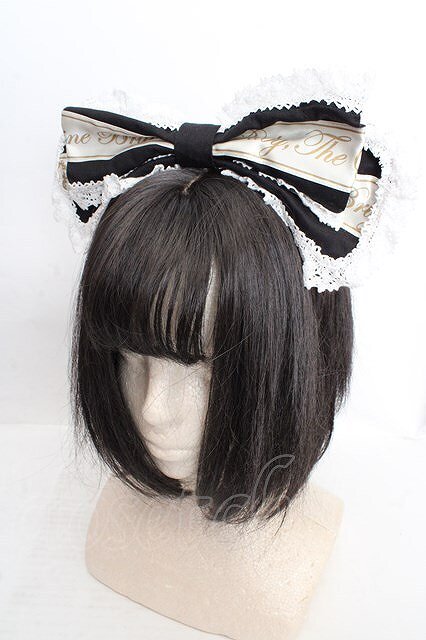 Preview of BABY,THE STARS SHINE BRIGHT / ねこくみゃちゃんからのPresent Ribbonカチューシャ クロ O-26-04-01-014-BA-AC-IG-ZT772-F005