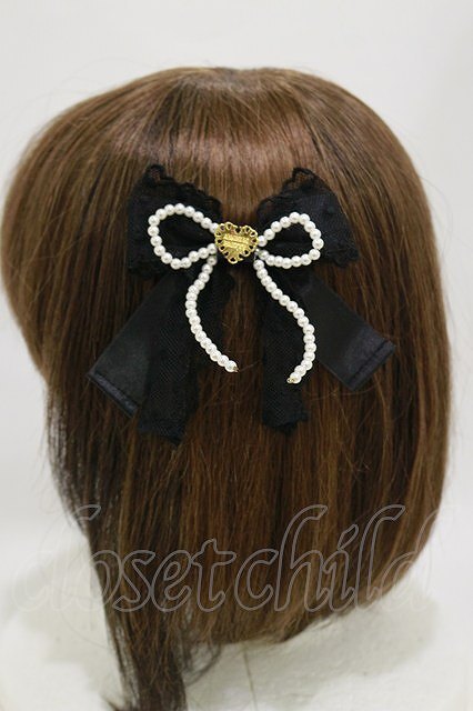 Preview of Angelic Pretty / Sweet ActressリボンクリップSet ブラック H-26-09-02-1021-AP-AC-NS-ZH