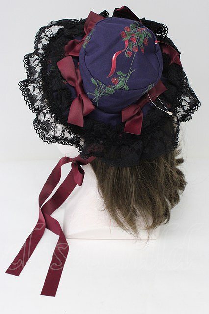 Preview of metamorphose / Rosy Gem ~Enchanting Apple~ Canotier Charm Black T-26-08-31-058-ME-AC-SA-ZT334