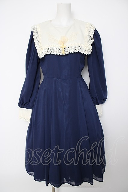 Preview of ALICE and the PIRATES / Pray for flowers dress, navy, Y-26-09-16-115-PA-OP-AS-ZY