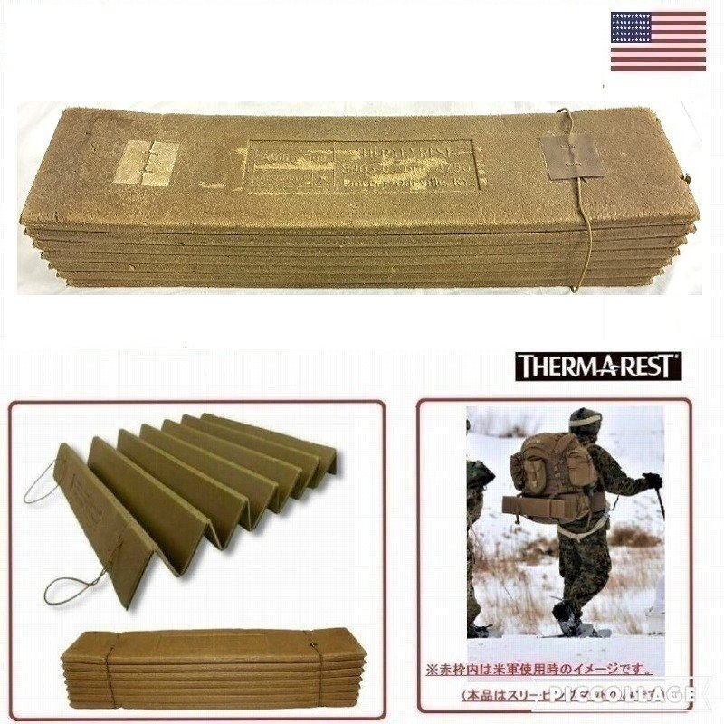 [U.S. military release product]Sleeping Bags Mat Accordion Foam Sleeping Pads Camping Outdoor THERM-A-REST (100) MI8IK-W#26