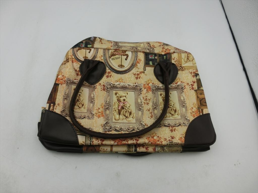 Preview of [BS76-95] [Size 80] Starting bid 1 yen / Baby the Stars Shine Bright x Midori Fukasawa / Patterned Boston bag / Women's / Brown