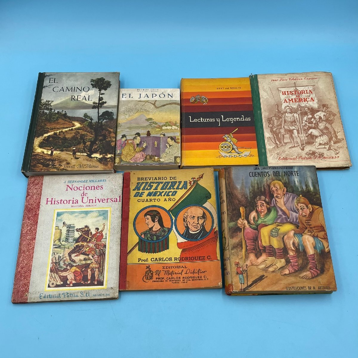 [26983] Lot of foreign books, Spanish language books, used books, textbooks, children's books, foreign language books, vintage items, books, collection, long-term storage items, damaged, sold as is.