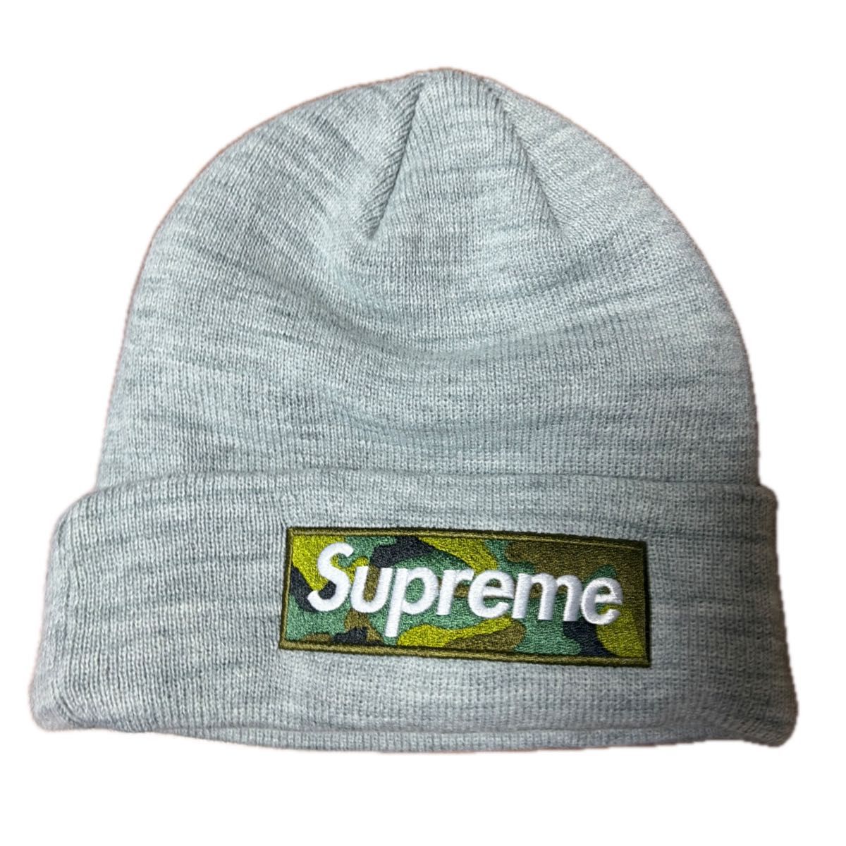 Supreme ビーニー ニット帽 迷彩 カモフラ ボックスロゴ | Shop at
