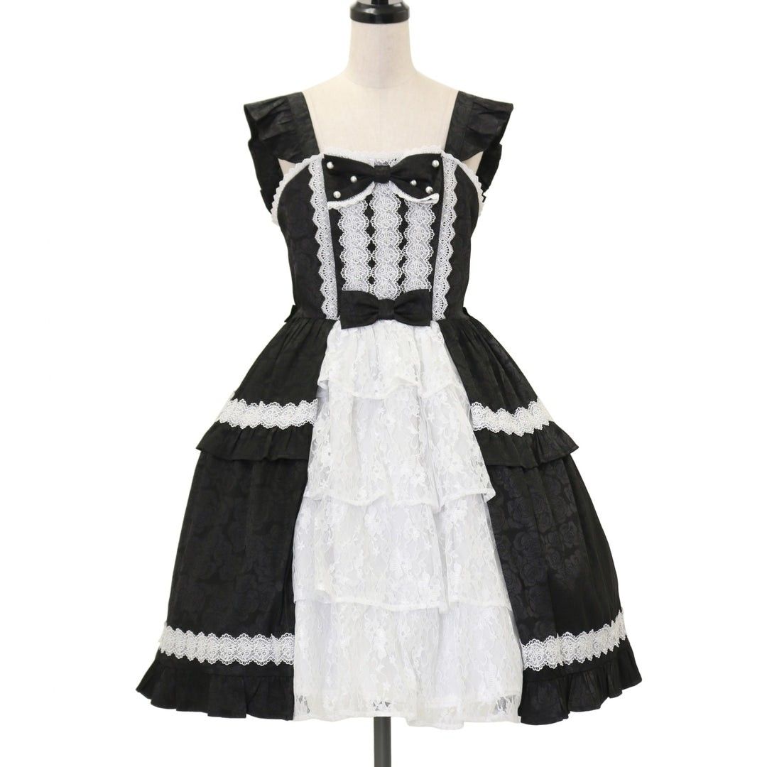 Preview of Rare Romance Rose Jumper Skirt, Black, Lolita, Sweet Lolita