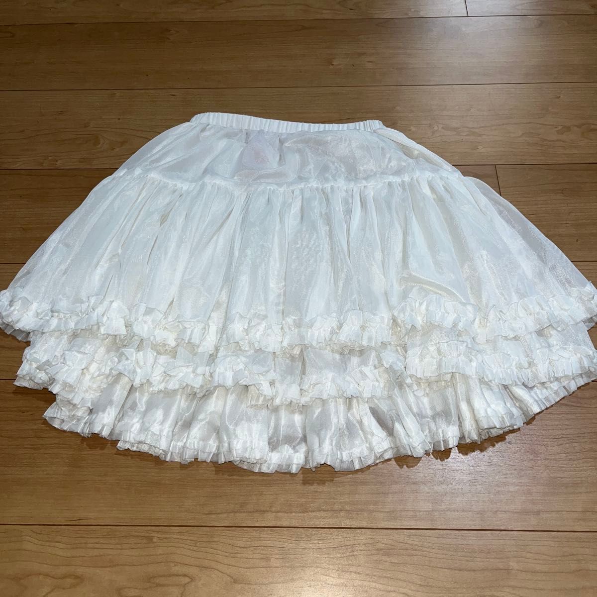 Preview of 【BABY, the Stars Shine Bright】Petticoat, White, Pannier, 3-tiered ruffle, adds volume.