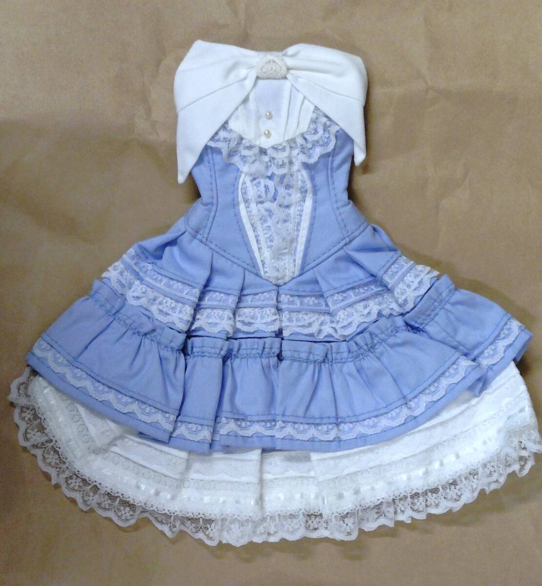 Preview of 【中古品】MDD 用 ロリータ服 ドレス ラベンダー色 ワンピース、パニエ、付け袖、ニーソックス、付け襟（チョーカー）、リボン2種類