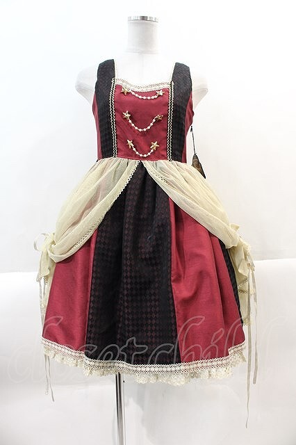 Preview of ALICE and the PIRATES / 夢か現か、記憶の中のPiste d'un cirque “Un”ジャンパースカート ボルドー Y-26-09-22-090-PA-OP-SA-ZY