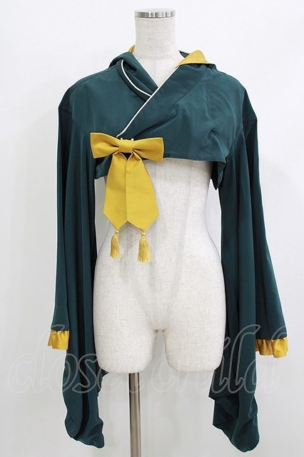 Preview of metamorphose / フード付き着物袖ボレロ サイズ1 グリーン H-26-09-30-029-ME-JA-NS-ZH