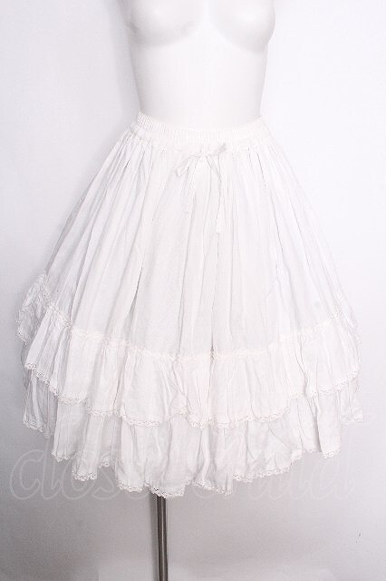 Preview of metamorphose / ティアードスカート 白 S-26-09-27-042-ME-SK-HR-ZS