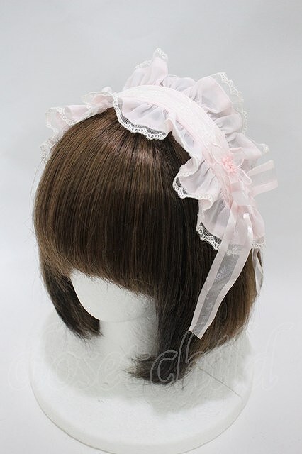 Preview of Angelic Pretty / Elegant Floraカチューシャ ピンク H-26-09-25-003-AP-AC-YZ-ZH
