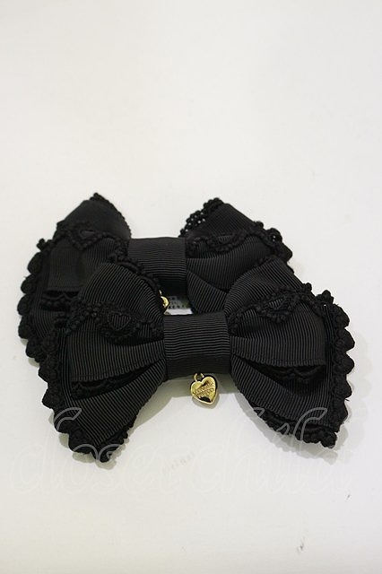 Preview of Angelic Pretty / ドルチェHeartリボンクリップSet ブラック H-26-09-29-1014-AP-AC-NS-ZH