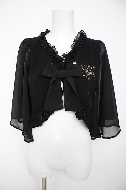 Preview of ALICE and the PIRATES / Chiffon Sleeve Bolero, Black Y-26-10-03-013-PA-TO-SZ-ZY