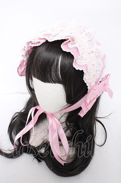 Preview of Angelic Pretty / Sweetフリルヘッドドレス ピンク Y-26-09-24-012-AP-AC-SZ-ZY