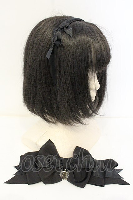 Preview of ALICE and the PIRATES / Grosgrain 3-Way Headband, Black O-26-10-04-077-PA-AC-OW-OS