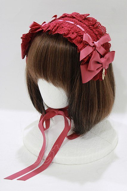 Preview of BABY,THE STARS SHINE BRIGHT / 別珍プリンセスドロップヘッドドレス(2025) ローズピンク H-26-09-20-1001-BA-AC-NS-ZH