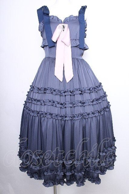 Preview of Angelic Pretty / Classy Ladyジャンパースカート ネイビー S-26-09-29-046-AP-OP-SA-ZS