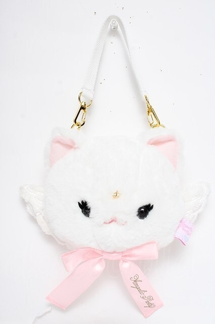 Preview of Angelic Pretty / Milk Catフェイスポーチ 白 Y-26-10-14-013-AP-BG-SZ-ZY
