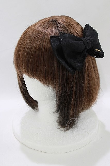 Preview of Angelic Pretty / シャーベットリボンバレッタ 黒 H-26-10-05-1077-AP-ZA-NS-ZH
