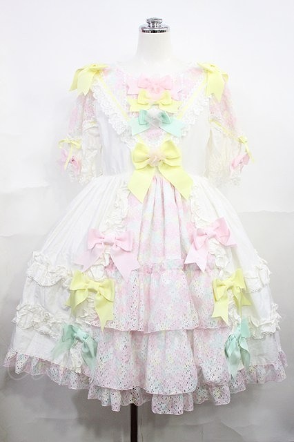 Preview of BABY, THE STARS SHINE BRIGHT / Haru-chan's Flower-Dancing Eternal Garden Dress, Free Size, Off-White (Burberry) H-26-10-10-001-BA-OP-SZ-ZH