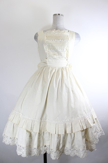Preview of Angelic Pretty / フラワーレースピンタックジャンパースカート 生成り I-26-10-11-061-AP-OP-SA-ZI