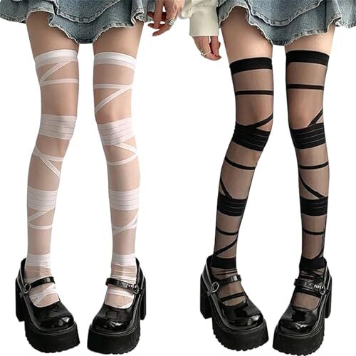 Preview of Free Size lolita [Laisve] ニーハイソックス レディース レース 滑り止め付き サイハイソックス ストッキ