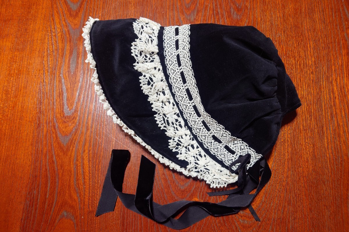 Preview of [Shipping Included] Metamorphose Velveteen Bonnet (Early Model) Hat (Lolita Style)